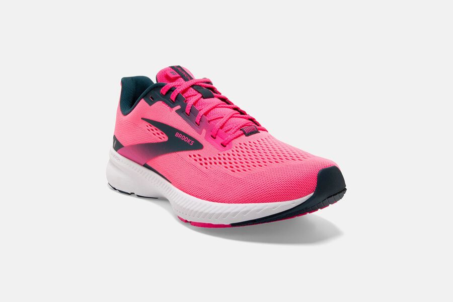 Brooks Launch 8 Road Löparskor Dam - Rosa/Marinblå - 7523-MBKSX